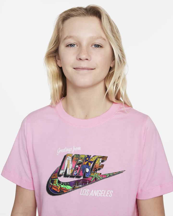 Camiseta Nike Sportswear Kids Niño Rosas | VAZYD-0847
