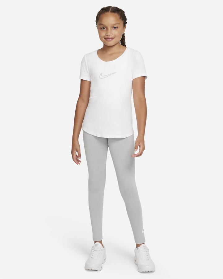 Camiseta Nike Sportswear Kids Scoop-Neck Niña Blancas | ENLDF-0768