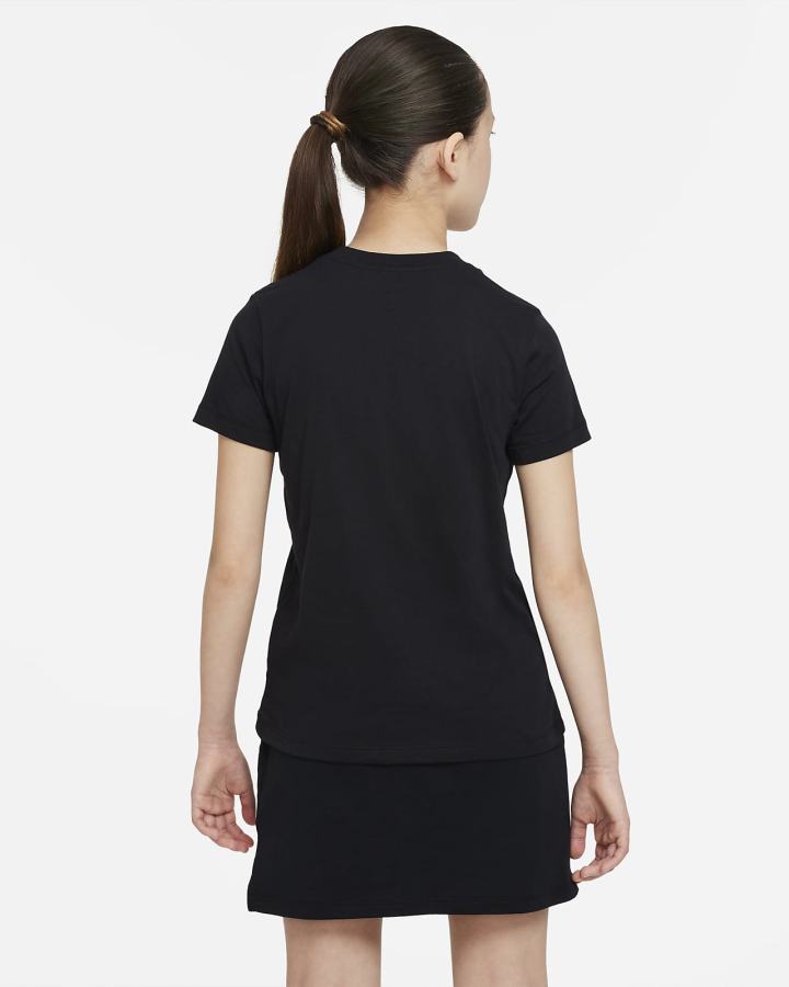 Camiseta Nike Sportswear Kids V-Neck Niña Negras | DPRVI-8341