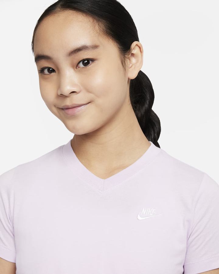 Camiseta Nike Sportswear Kids V-Neck Niña Moradas | LGYWF-4028