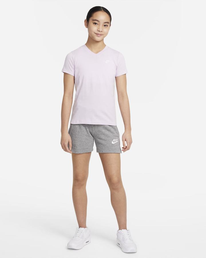 Camiseta Nike Sportswear Kids V-Neck Niña Moradas | LGYWF-4028