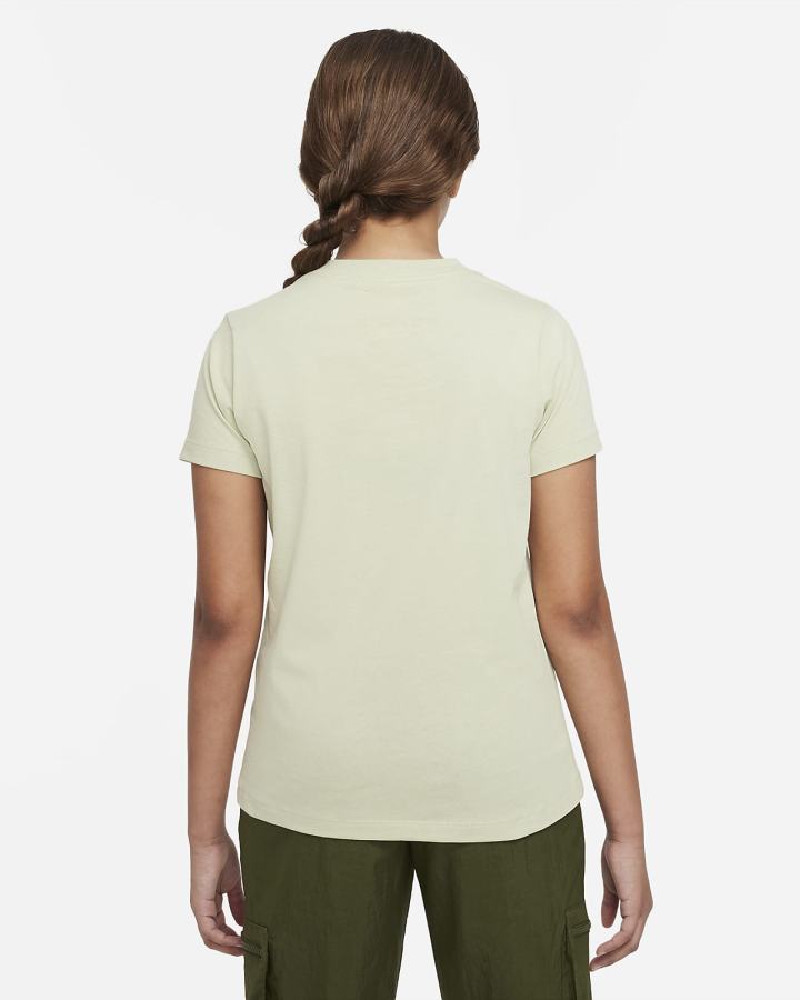 Camiseta Nike Sportswear Kids V-Neck Niña Verde Oliva | LNFTX-8196