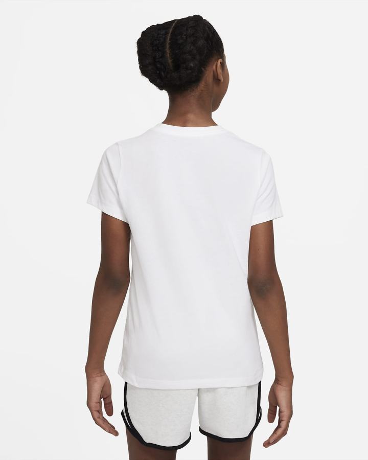 Camiseta Nike Sportswear Kids V-Neck Niña Blancas | UOJCQ-4709