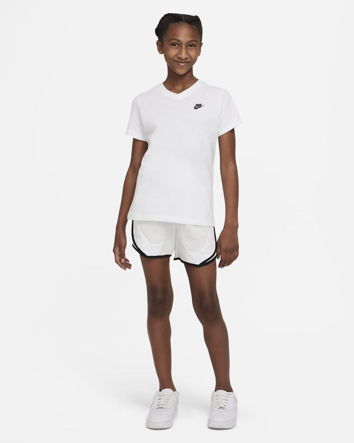 Camiseta Nike Sportswear Kids V-Neck Niña Blancas | UOJCQ-4709