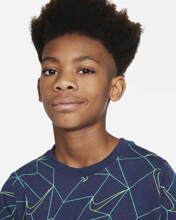 Camiseta Nike Sportswear Kids Winterized Niño Azules | AJUDV-6831
