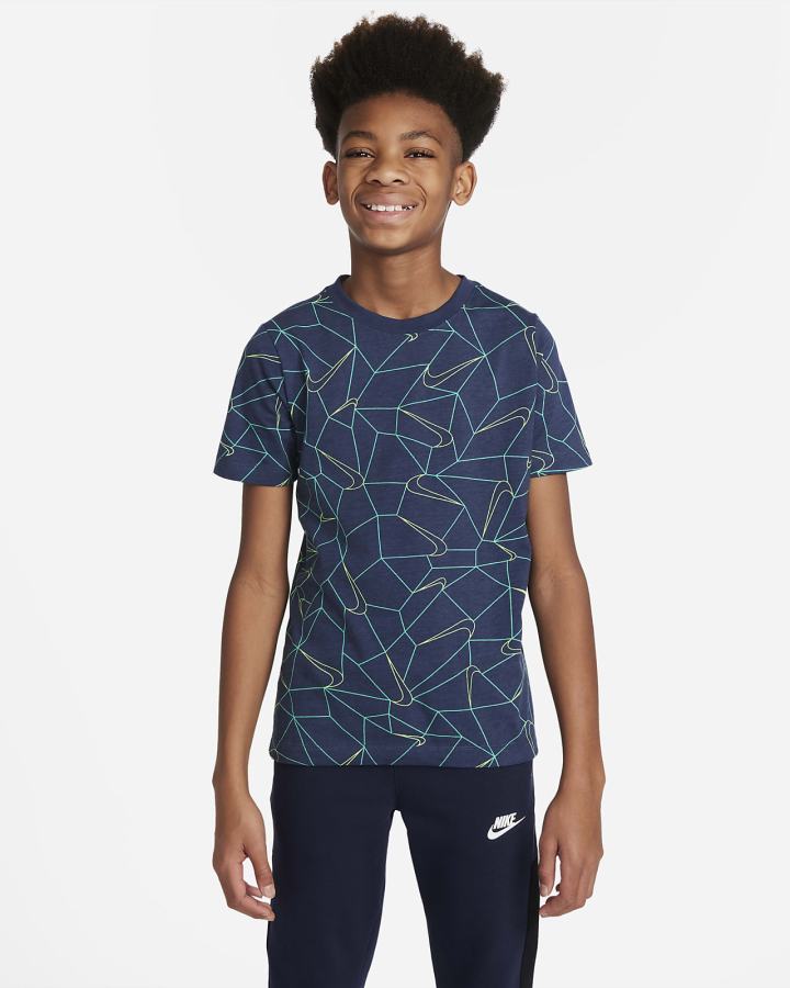 Camiseta Nike Sportswear Kids Winterized Niño Azules | AJUDV-6831