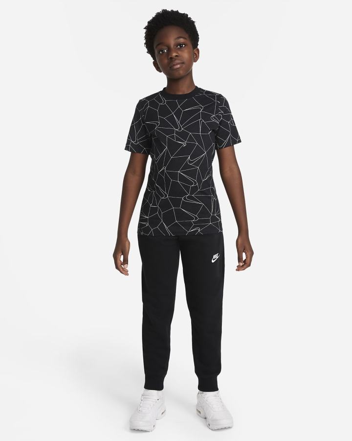 Camiseta Nike Sportswear Kids Winterized Niño Negras | BOALP-5207