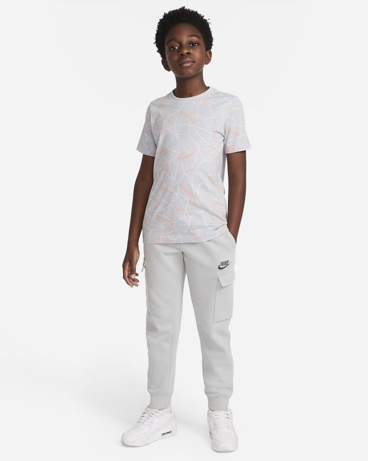 Camiseta Nike Sportswear Kids Winterized Niño Gris Claro | PBCLW-0361