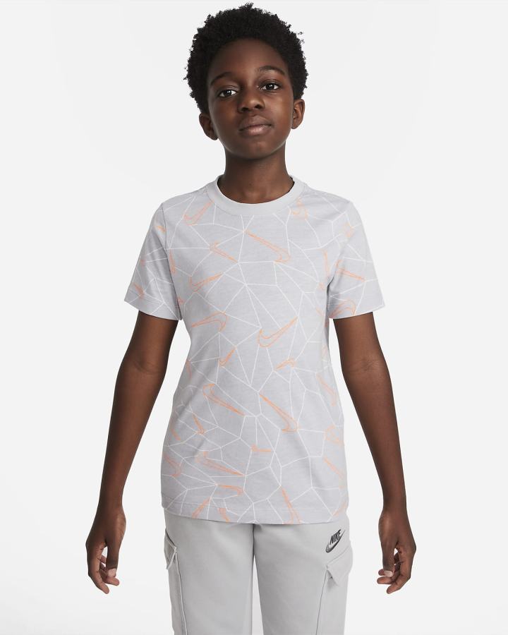 Camiseta Nike Sportswear Kids Winterized Niño Gris Claro | PBCLW-0361