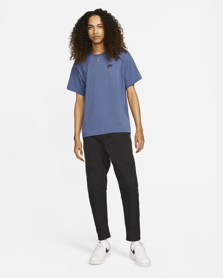 Camiseta Nike Sportswear Lightweight Knit Short-Sleeve Top Hombre Azul Marino Negras | ESJYD-2801
