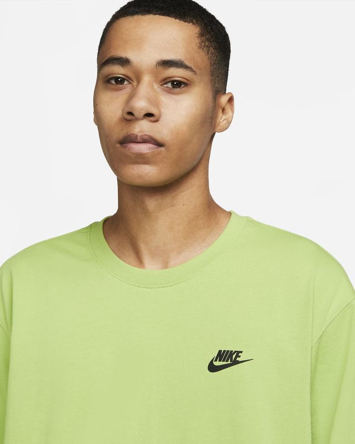 Camiseta Nike Sportswear Lightweight Knit Short-Sleeve Top Hombre Verde Negras | TQEIH-0914