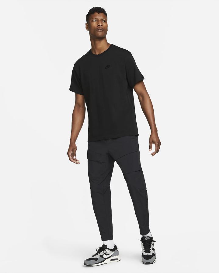 Camiseta Nike Sportswear Lightweight Knit Short-Sleeve Top Hombre Negras | YFTWD-9635