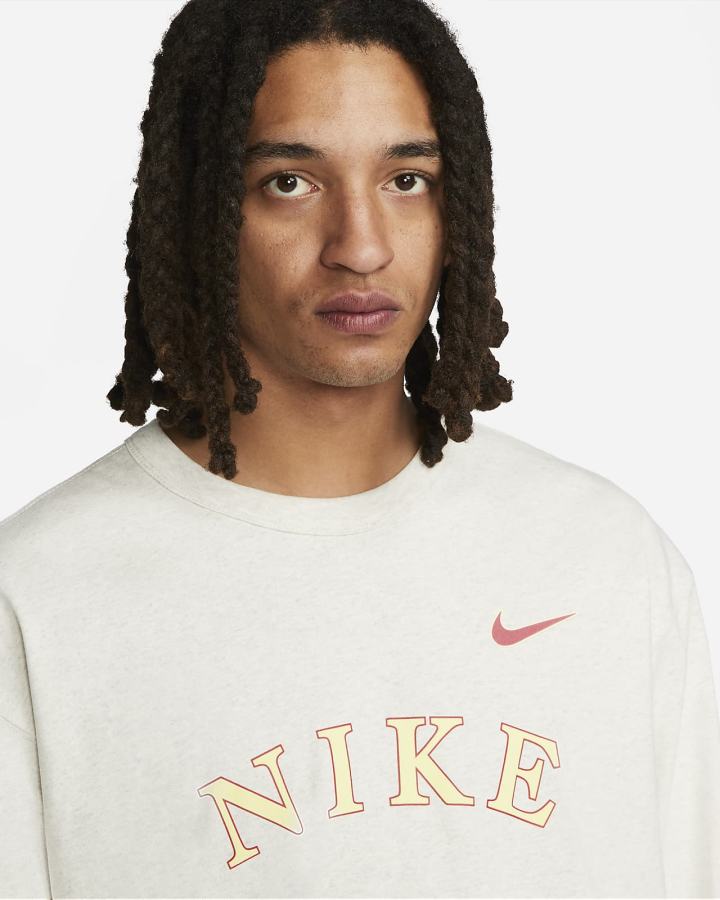 Camiseta Nike Sportswear Long-Sleeve Hombre Beige Rojas | BLNMH-0169