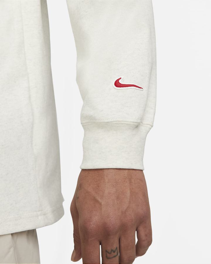 Camiseta Nike Sportswear Long-Sleeve Hombre Beige Rojas | BLNMH-0169