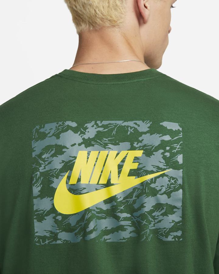 Camiseta Nike Sportswear Long-Sleeve Hombre Verde | DEIFJ-0497