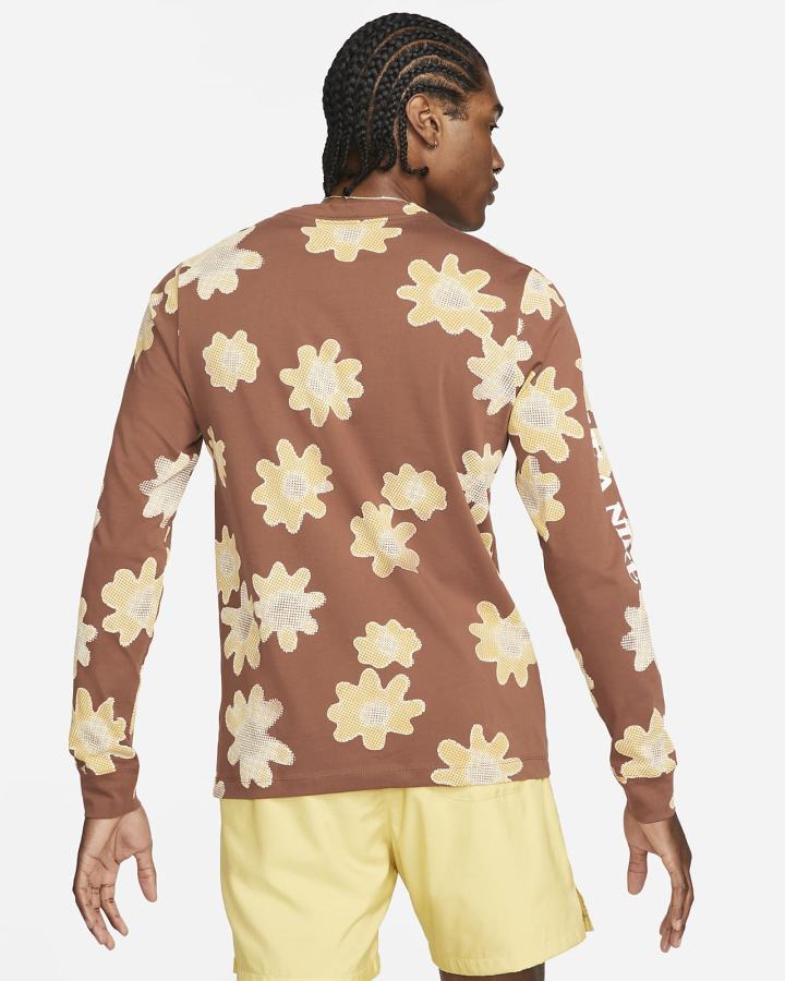 Camiseta Nike Sportswear Long-Sleeve Hombre Marrones | FLGBS-9576