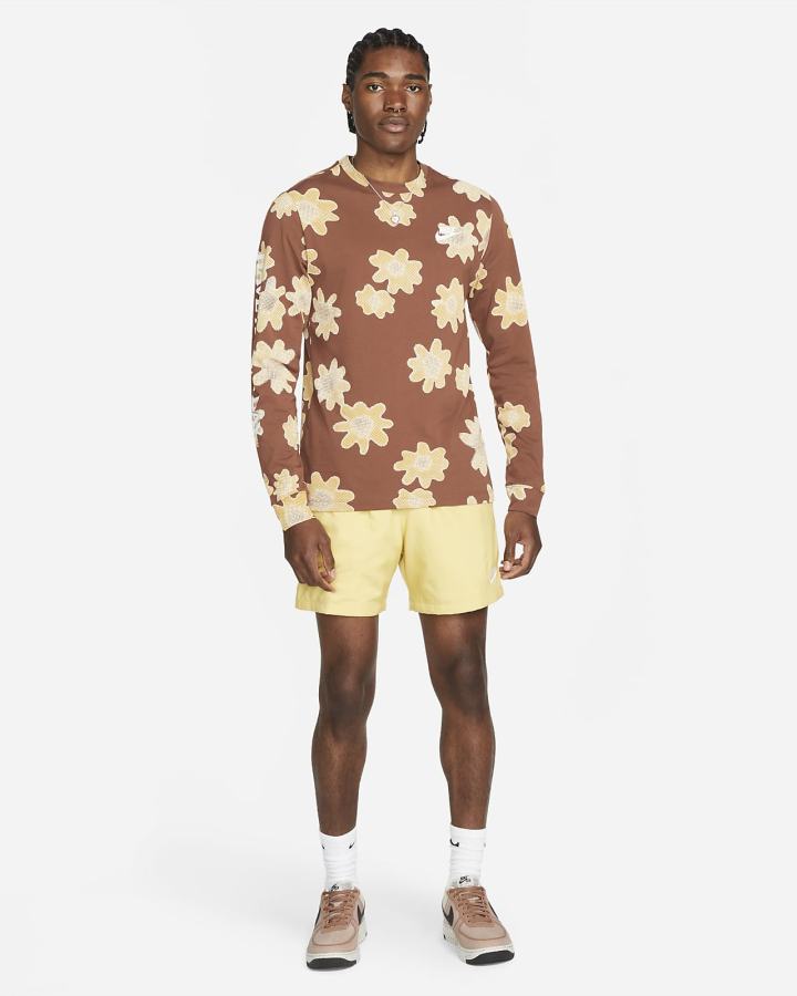 Camiseta Nike Sportswear Long-Sleeve Hombre Marrones | FLGBS-9576