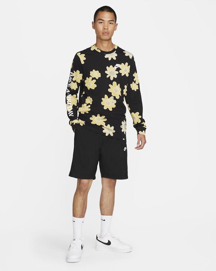 Camiseta Nike Sportswear Long-Sleeve Hombre Negras | HURQV-3561