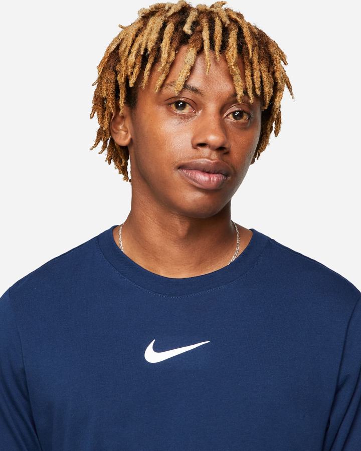 Camiseta Nike Sportswear Long-Sleeve Hombre Azules | JSGNM-7842