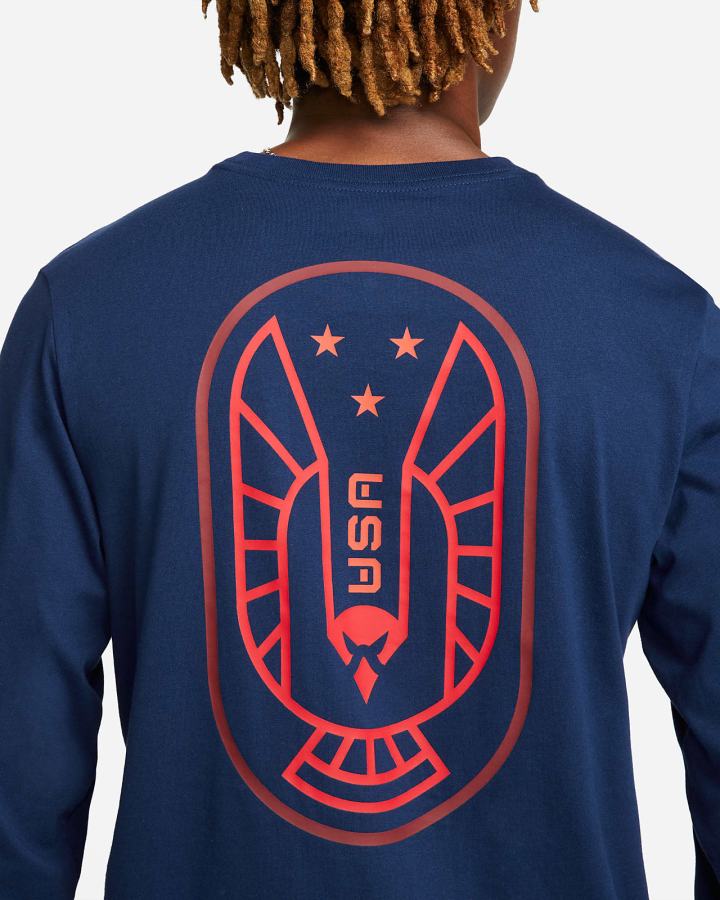 Camiseta Nike Sportswear Long-Sleeve Hombre Azules | JSGNM-7842