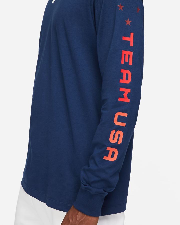 Camiseta Nike Sportswear Long-Sleeve Hombre Azules | JSGNM-7842