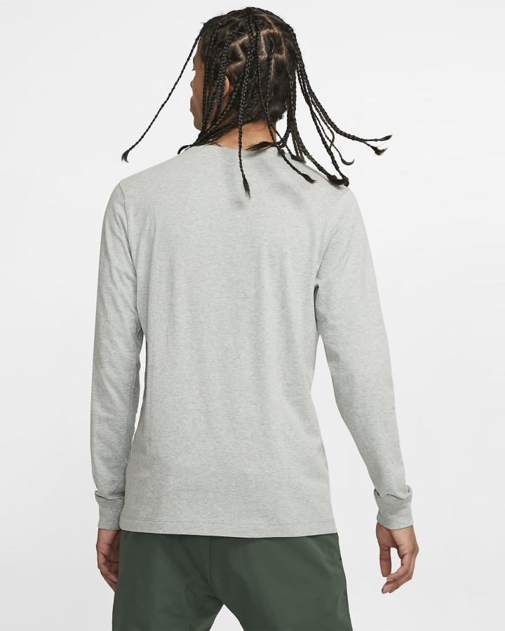 Camiseta Nike Sportswear Long-Sleeve Hombre Gris Oscuro Negras | MIWCR-6023