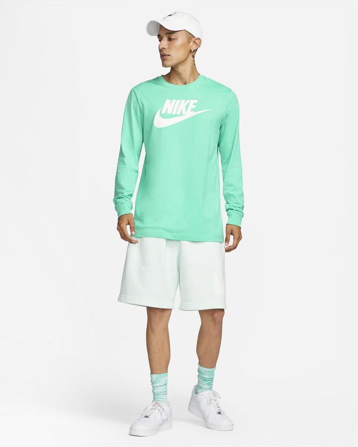 Camiseta Nike Sportswear Long-Sleeve Hombre Verde | NAWVT-6103