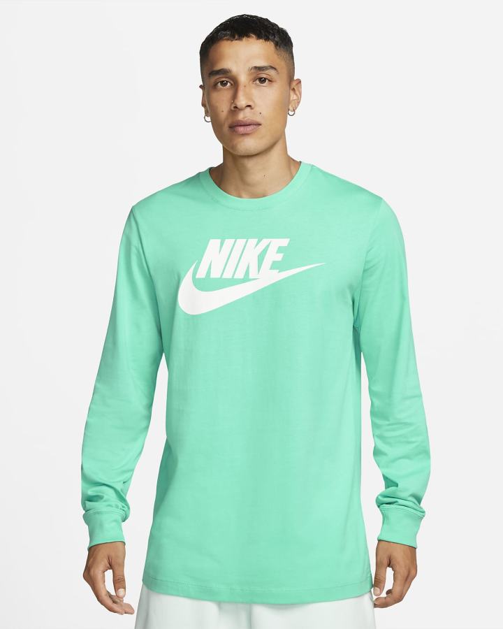 Camiseta Nike Sportswear Long-Sleeve Hombre Verde | NAWVT-6103