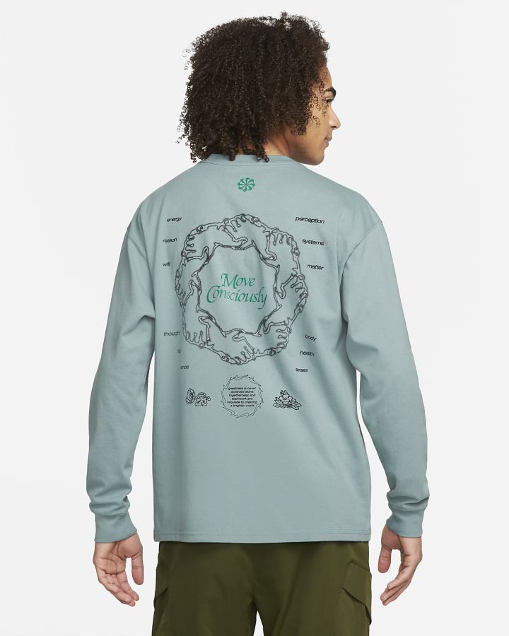 Camiseta Nike Sportswear Long-Sleeve Hombre Gris | OFUNH-2651