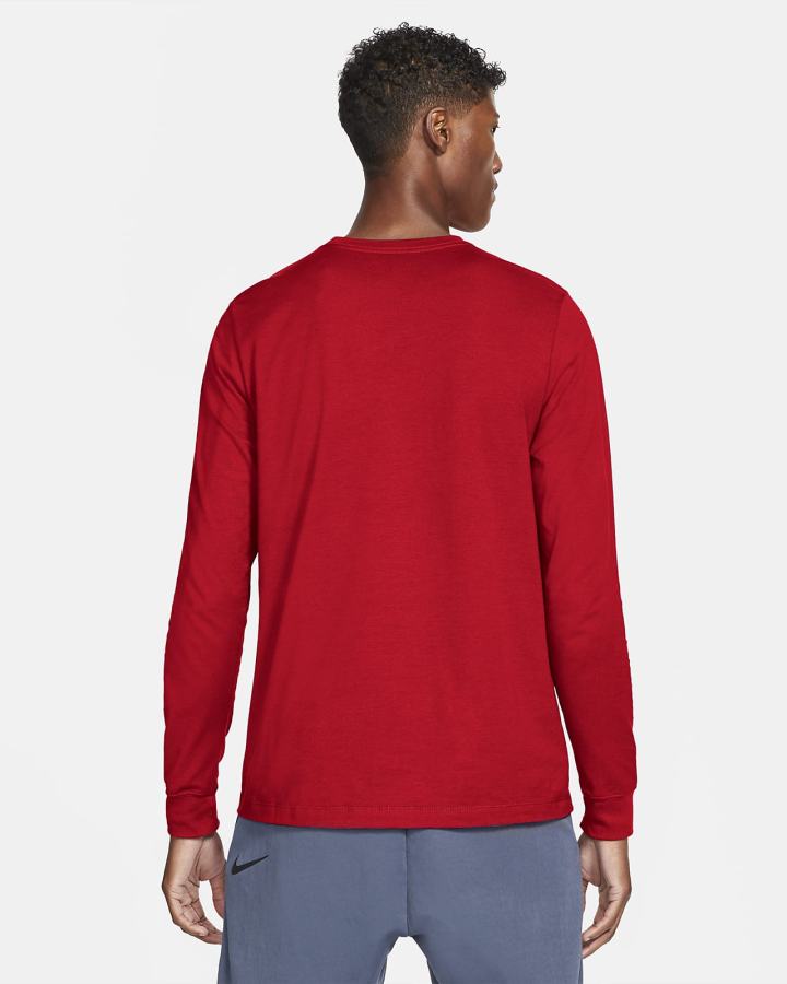 Camiseta Nike Sportswear Long-Sleeve Hombre Rojas Blancas | OSGXI-4093