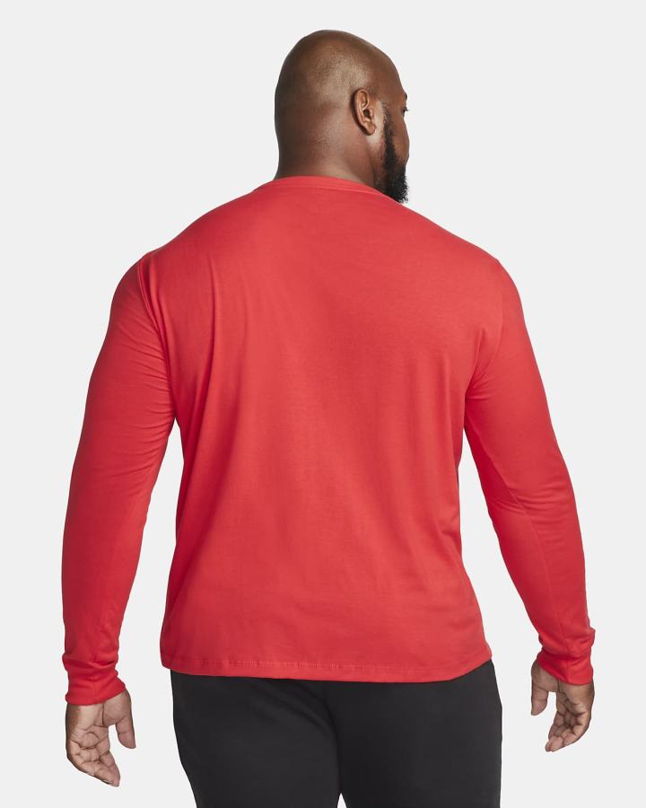 Camiseta Nike Sportswear Long-Sleeve Hombre Rojas Blancas | OSGXI-4093