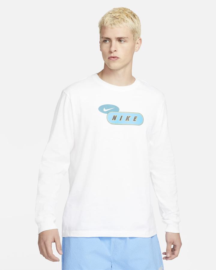 Camiseta Nike Sportswear Long-Sleeve Hombre Blancas | OYKCE-3127