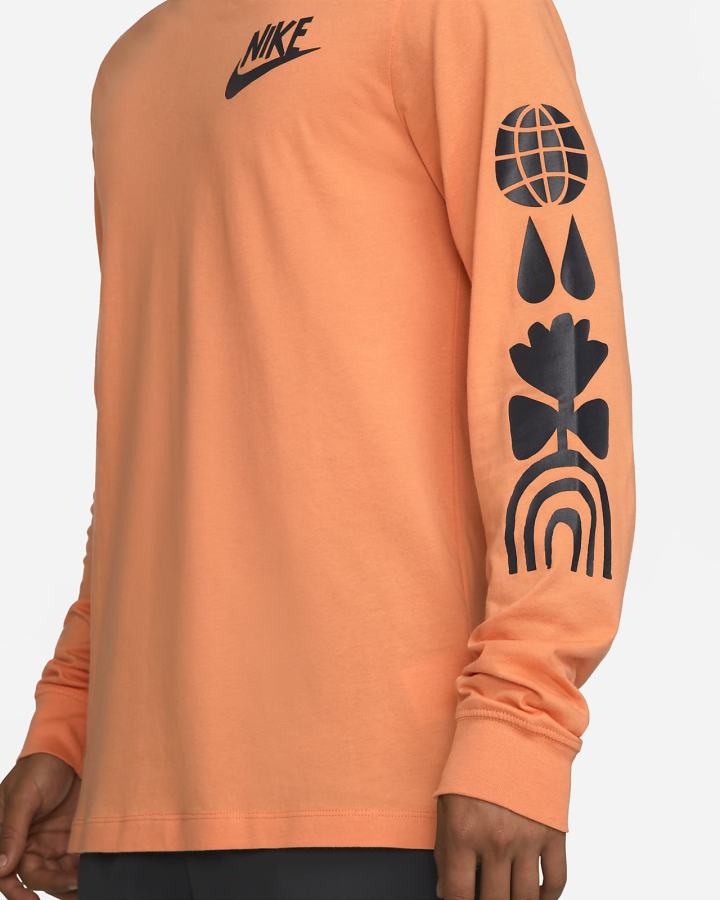 Camiseta Nike Sportswear Long-Sleeve Hombre Naranjas | WNUPE-7093