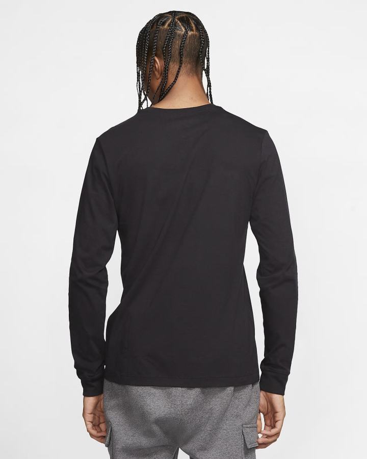 Camiseta Nike Sportswear Long-Sleeve Hombre Negras Blancas | XCOGB-6287