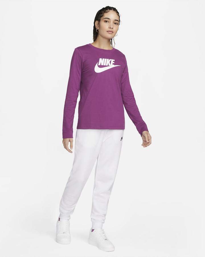 Camiseta Nike Sportswear Long-Sleeve Mujer Blancas | AQDLS-6453