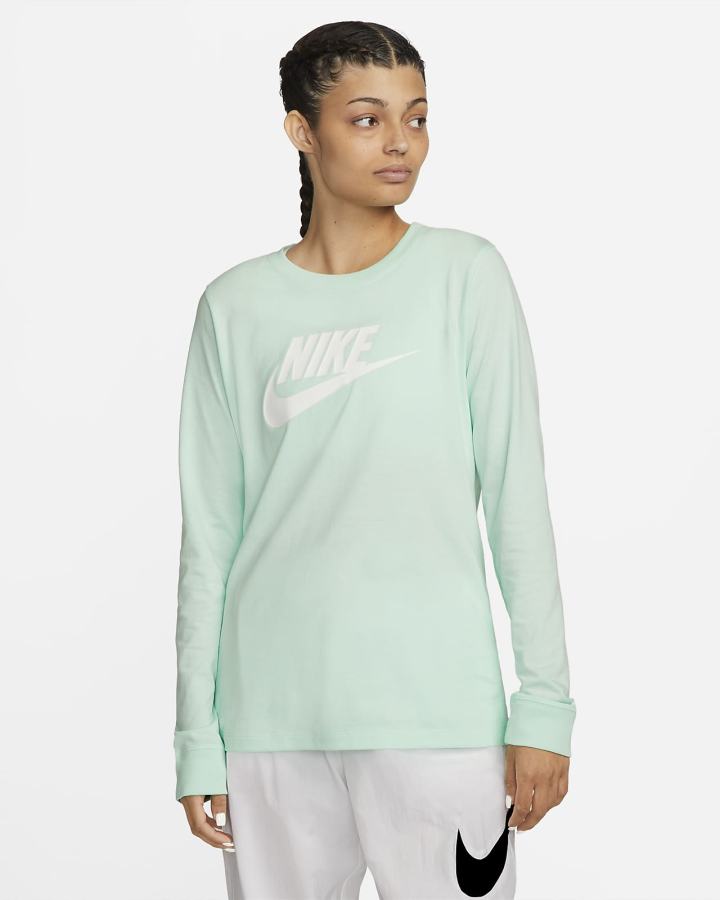Camiseta Nike Sportswear Long-Sleeve Mujer Blancas | AQDLS-6453