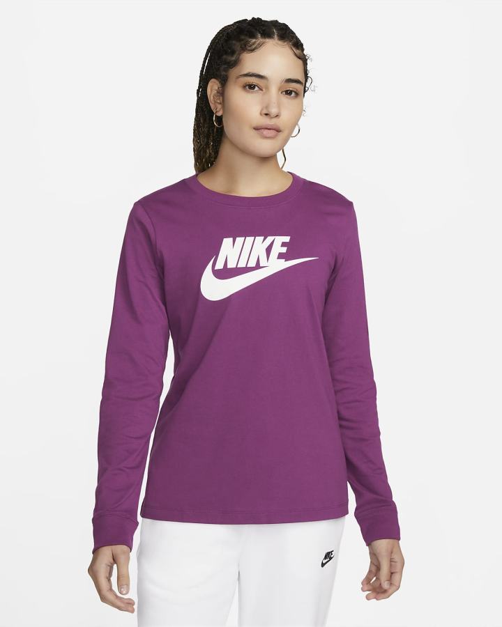 Camiseta Nike Sportswear Long-Sleeve Mujer Blancas | AQDLS-6453