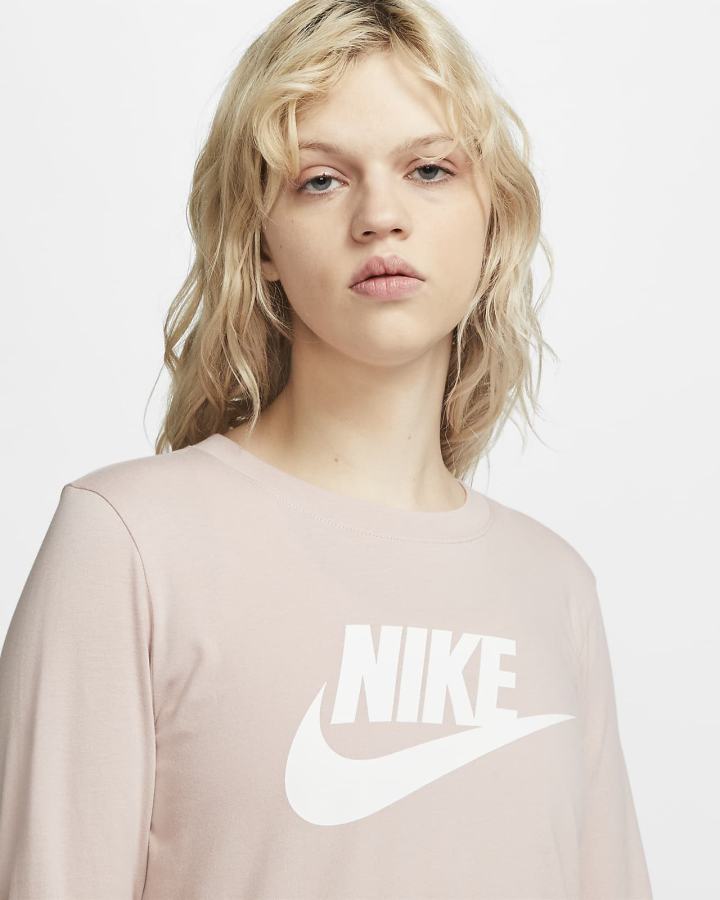 Camiseta Nike Sportswear Long-Sleeve Mujer Rosas | DUIZS-3156