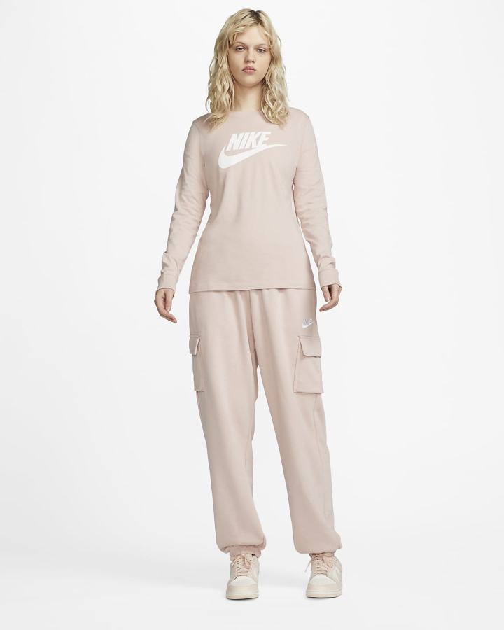 Camiseta Nike Sportswear Long-Sleeve Mujer Rosas | DUIZS-3156