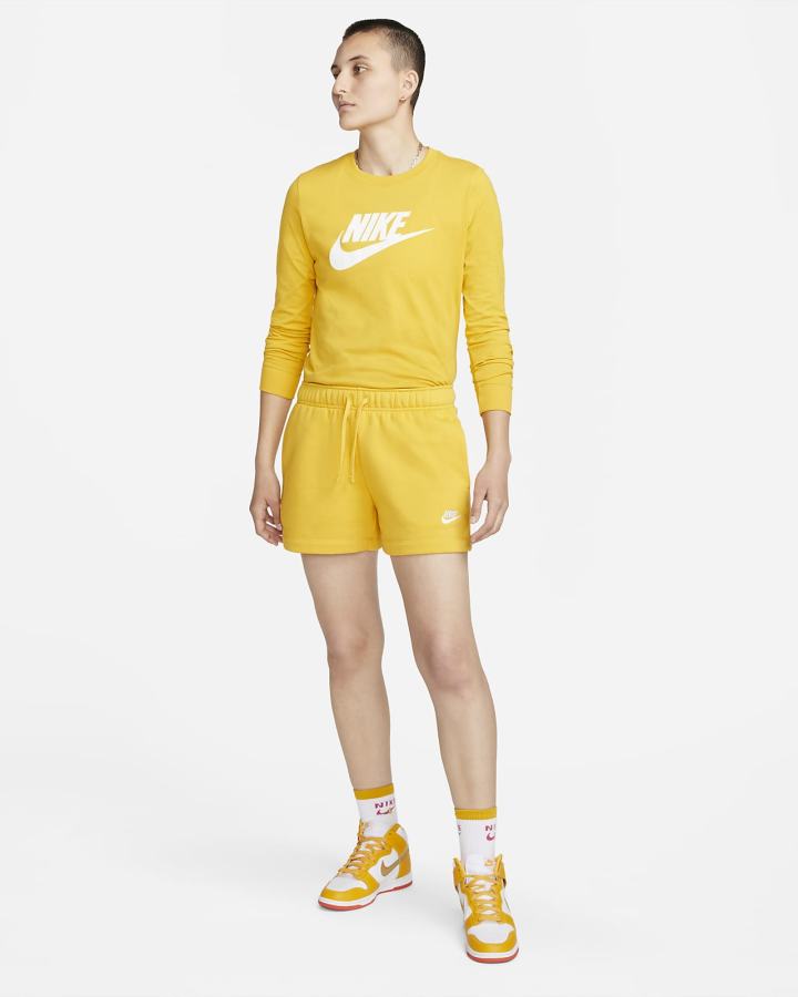 Camiseta Nike Sportswear Long-Sleeve Mujer Amarillo | RYION-6189