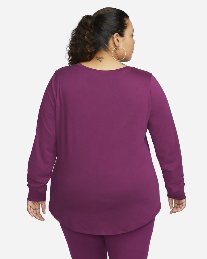 Camiseta Nike Sportswear Long-Sleeve Mujer Burdeos | WDZOS-0237