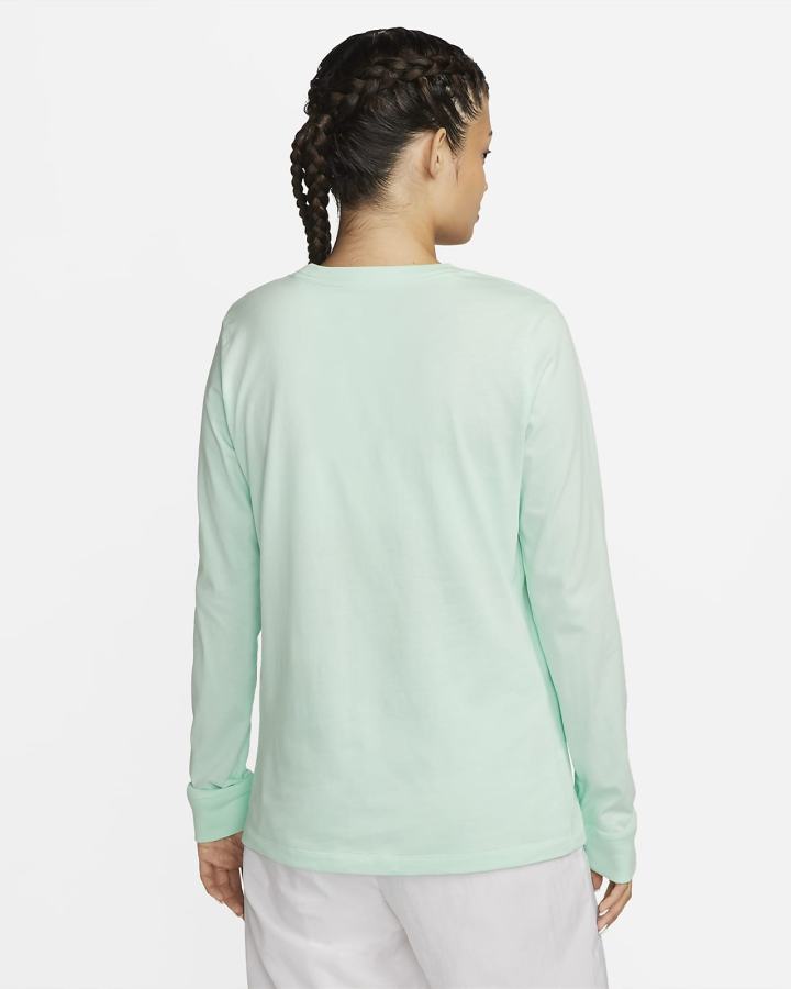 Camiseta Nike Sportswear Long-Sleeve Mujer Verde Menta Blancas | WMCKD-5987