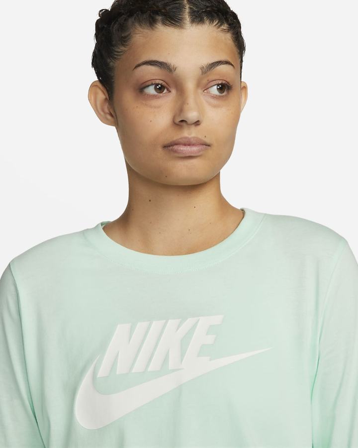 Camiseta Nike Sportswear Long-Sleeve Mujer Verde Menta Blancas | WMCKD-5987