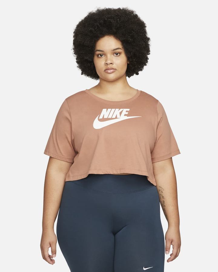 Camiseta Nike Sportswear (Plus Size) Mujer Marrones | BXUZE-1829