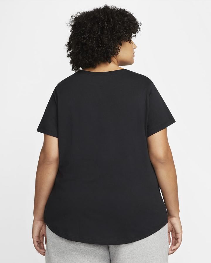 Camiseta Nike Sportswear (Plus Size) Mujer Negras | ESXMI-4987
