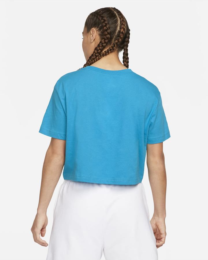Camiseta Nike Sportswear (Plus Size) Mujer Azules Blancas | OFRCP-0597