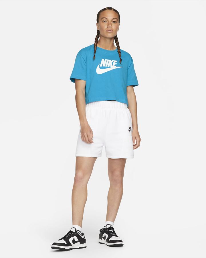 Camiseta Nike Sportswear (Plus Size) Mujer Azules Blancas | OFRCP-0597