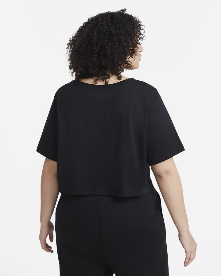 Camiseta Nike Sportswear (Plus Size) Mujer Negras | VAFKM-4978