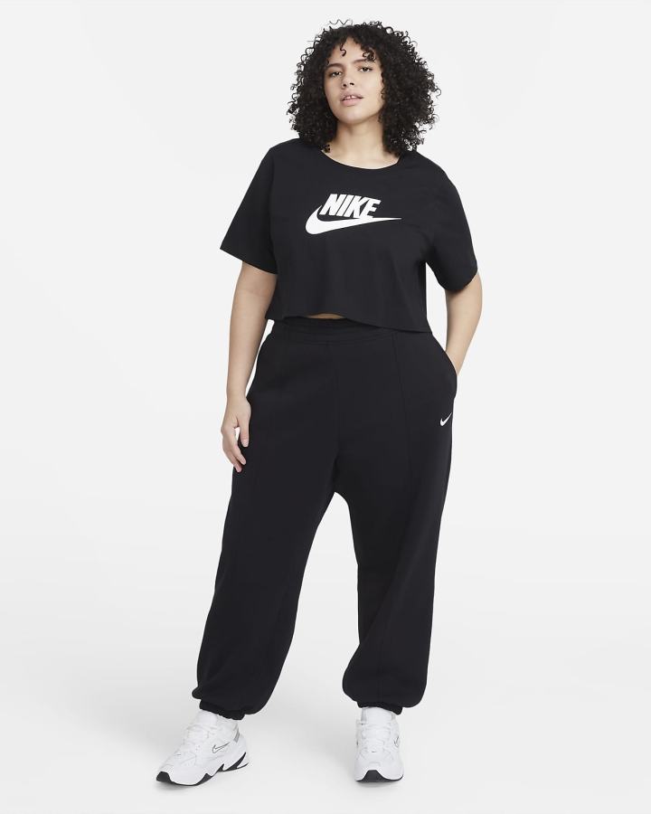 Camiseta Nike Sportswear (Plus Size) Mujer Negras | VAFKM-4978
