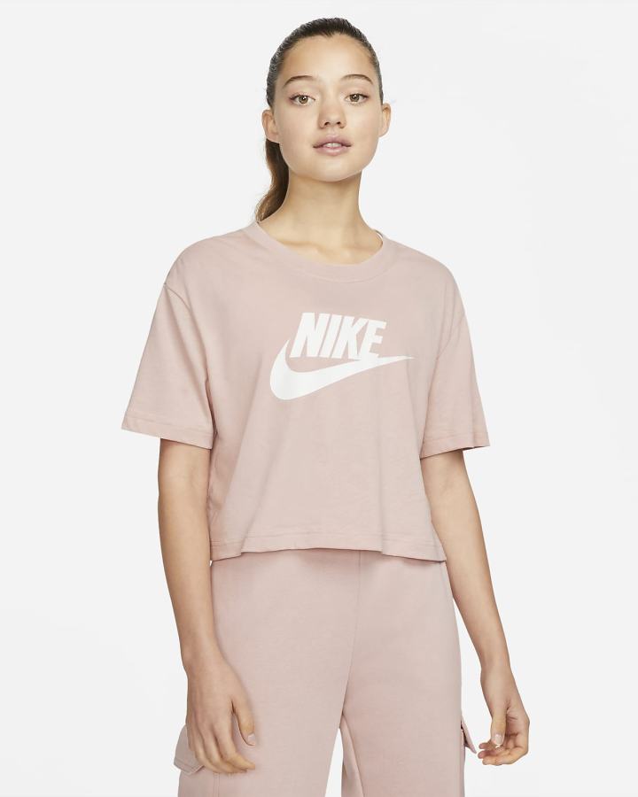 Camiseta Nike Sportswear (Plus Size) Mujer Rosas Blancas | ZAHLX-5683